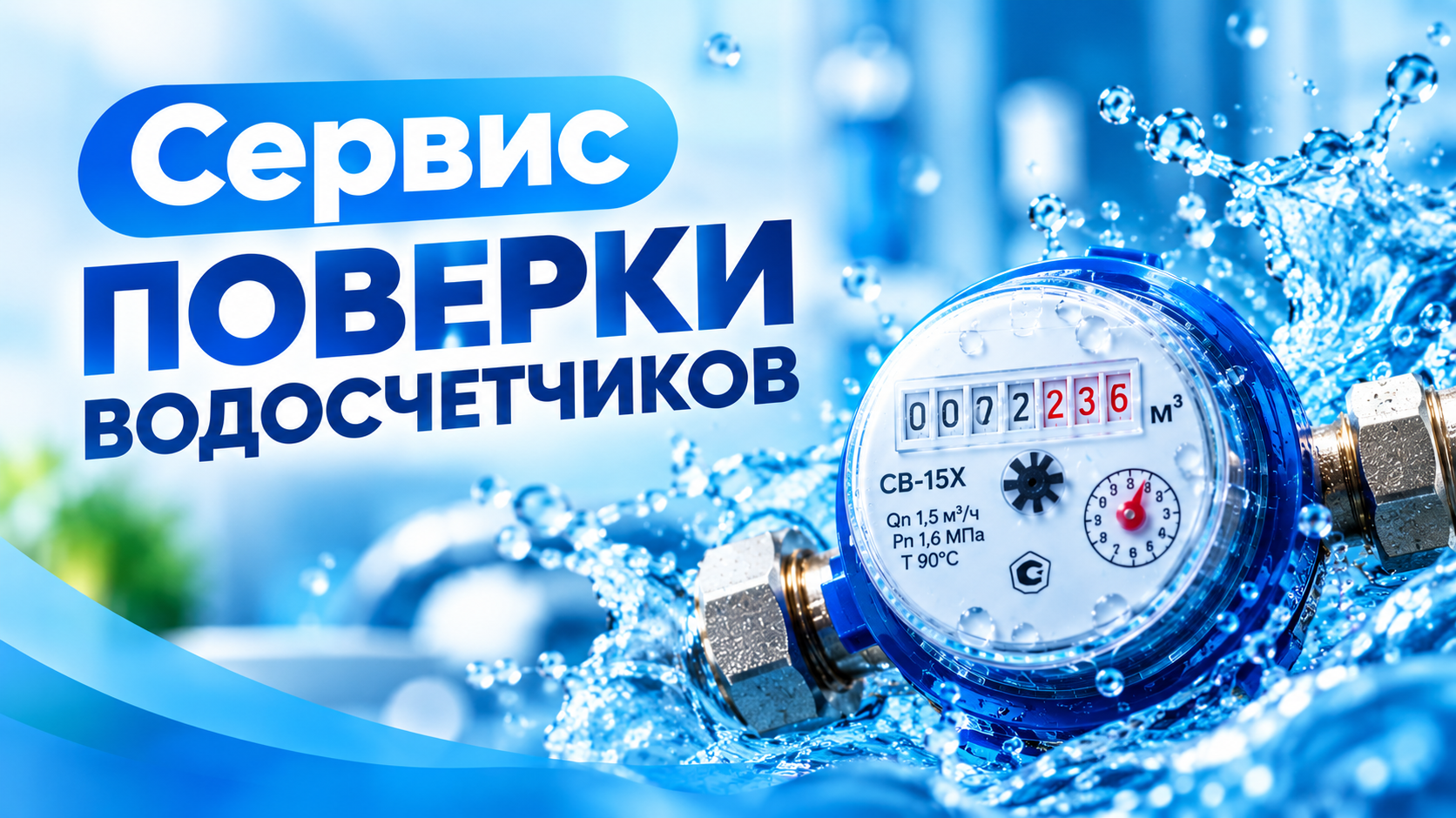 Подать заявку на поверку счетчиков воды
